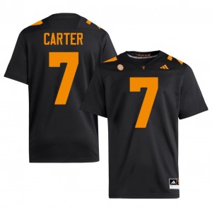 #7 Arion Carter UT Volunteers Black Jersey | Elite Swen Men Player Football Gear 24363288