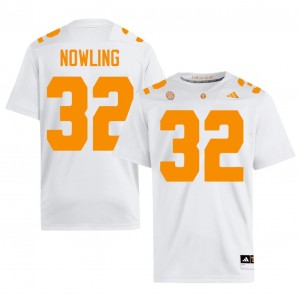 Bill Nowling #32 UT Vols Jersey | Pro-Grade White College Football Men Stitched 74422227