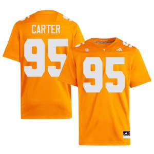 Orange Breeze Carter #95 Volunteers Jersey | Men High School Football Limited Embroidery 46381466