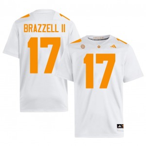 Tennessee Volunteers Chris Brazzell II #17 White Jersey | Genuine Stitched NCAA Football Men Apparel 49200643