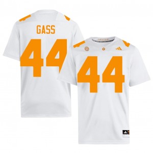 White Christian Gass #44 Volunteers Jersey | Men High School Football Fresh Stitched 57762020