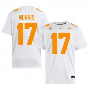 Vols Daune Morris #17 White Jersey | Essential Stitched NCAA Football Men Apparel 90591919