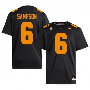 #6 Dylan Sampson UT Volunteers Black Jersey | Authentic Stitch Men Player Football Gear 71673211