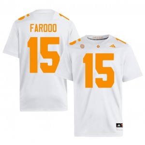 #15 Edrees Farooq UT Volunteers White Jersey | Authentic Stitched Men Player Football Gear 65050636
