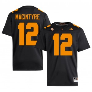Black George MacIntyre #12 Volunteers Jersey | Men High School Football Licensed Stitch 91109537
