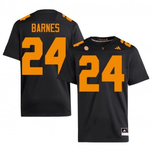 #24 Hunter Barnes UT Volunteers Black Jersey | Authentic Stitch Men Player Football Gear 27467605