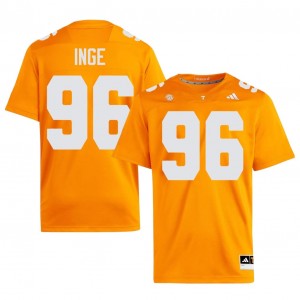 #96 Isaiah Inge UT Volunteers Orange Jersey | Alumni Embroidery Men Player Football Gear 48962932