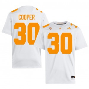 Vols JaColby Cooper #30 White Jersey | Essential Stitched NCAA Football Men Apparel 49593295