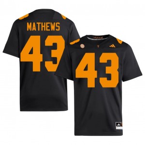 Jackson Mathews #43 UT Vols Jersey | Exclusive Black College Football Men Swen 93282536