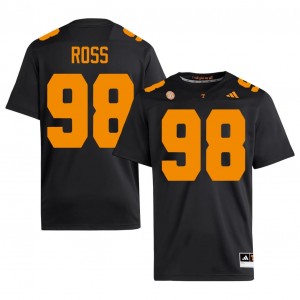 #98 Jackson Ross UT Volunteers Black Jersey | Alumni Stitch Men Player Football Gear 79982018