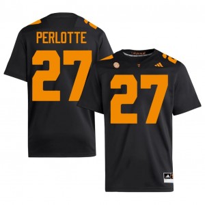 Black Jadon Perlotte #27 Volunteers Jersey | Men High School Football Licensed Stitch 85112055