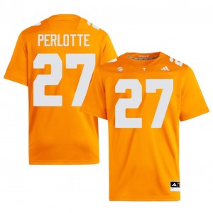 Tennessee Volunteers Jadon Perlotte #27 Orange Jersey | Genuine Embroidery NCAA Football Men Apparel 34919380