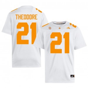 Officially Licensed Jamyan Theodore #21 Tennessee White Jersey | Men University Football Stitched Fan Gear 19448850