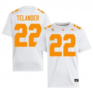 White Jeremiah Telander #22 Volunteers Jersey | Men High School Football Limited Stitched 87106141