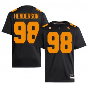 Vols John Henderson #98 Black Jersey | Premium Swen NCAA Football Men Apparel 91948380