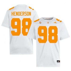 John Henderson #98 Tennessee Volunteers Jersey | Gameday White College Football Men Stitched 18407735