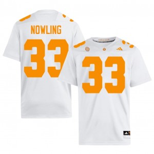 White Jordan Norman #33 Volunteers Jersey | Men High School Football Licensed Stitched 65768684