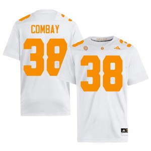Jowell Combay #38 Tennessee Volunteers Jersey | Iconic White College Football Men Stitched 66404996