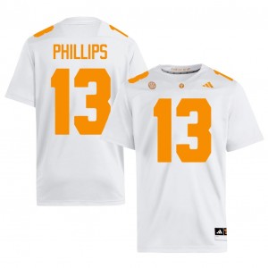 Tennessee Volunteers Mason Phillips #13 White Jersey | Pro Cut Stitched NCAA Football Men Apparel 99082408