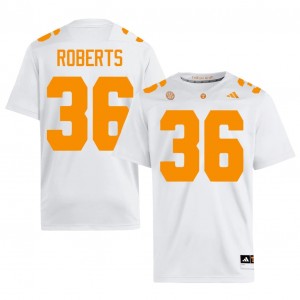 White Nathan Roberts #36 Volunteers Jersey | Men High School Football Limited Stitched 87615024