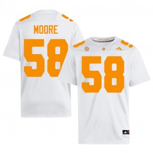 Nic Moore #58 Tennessee Volunteers Jersey | Iconic White College Football Men Stitched 11372537