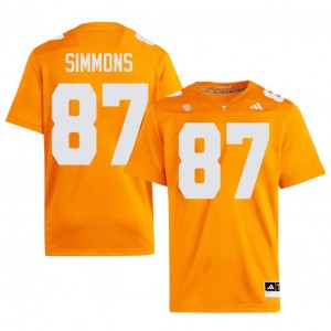 #87 Nuk Simmons UT Volunteers Orange Jersey | Classic Embroidery Men Player Football Gear 87458548
