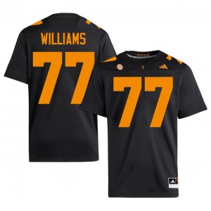 Black Ory Williams #77 Volunteers Jersey | Men High School Football Moisture Wicking Stitch 40418824