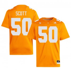 Orange Ryan Scott #50 Volunteers Jersey | Men High School Football Moisture Wicking Embroidery 92433190