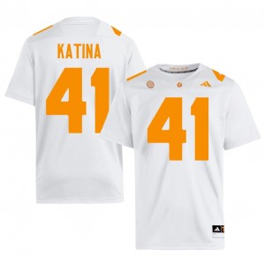 Tennessee Volunteers Steele Katina #41 White Jersey | Pro Cut Stitched NCAA Football Men Apparel 63254318