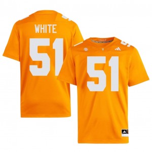 Tennessee Volunteers TJ White #51 Orange Jersey | Pro Cut Embroidery NCAA Football Men Apparel 60659526