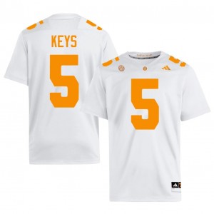TK Keys #5 Tennessee Volunteers Jersey | Gameday White College Football Men Stitched 54914582