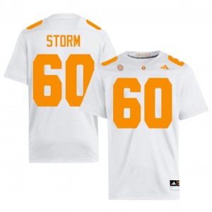 #60 Thomas Storm UT Volunteers White Jersey | Elite Stitched Men Player Football Gear 13125973