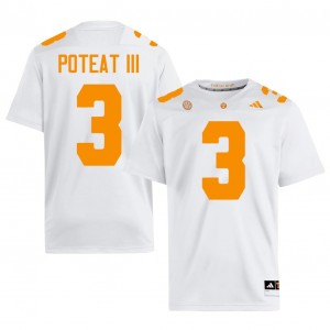 Elite Thread Tre Poteat III #3 Tennessee White Jersey | Men University Football Stitched Fan Gear 22900282