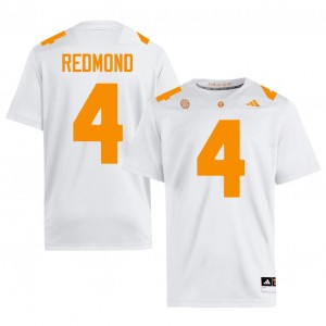 #4 Ty Redmond UT Volunteers White Jersey | Authentic Stitched Men Player Football Gear 64383354