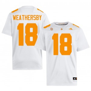White Tyree Weathersby #18 Volunteers Jersey | Men High School Football Licensed Stitched 16085246