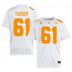 White Willis Tucker #61 Volunteers Jersey | Men High School Football Fresh Stitched 83509914