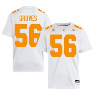 #56 Zach Groves UT Volunteers White Jersey | Alumni Stitched Men Player Football Gear 95248908