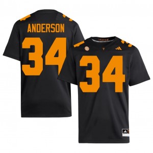 Black Zay Anderson #34 Volunteers Jersey | Men High School Football Moisture Wicking Stitch 43600416