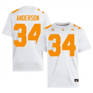 #34 Zay Anderson UT Volunteers White Jersey | Classic Stitched Men Player Football Gear 59675098