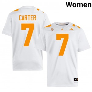 Top-Tier Arion Carter #7 Vols White Jersey | Women University Football Stitched Fan Gear 98068799
