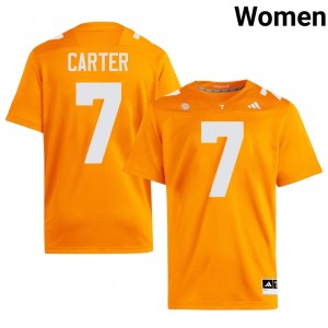 Orange Arion Carter #7 Volunteers Jersey | Women High School Football Licensed Embroidery 29533305