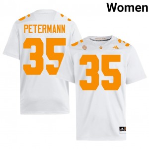 #35 Ben Petermann UT Volunteers White Jersey | Elite Stitched Women Player Football Gear 29555328
