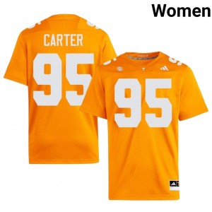 Tennessee Volunteers Breeze Carter #95 Orange Jersey | Pro Cut Embroidery NCAA Football Women Apparel 53600774