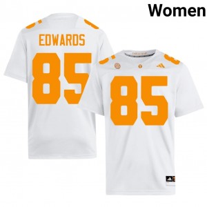 Elite Thread CJ Edwards #85 Tennessee White Jersey | Women University Football Stitched Fan Gear 50092358