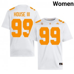 White Charles House III #99 Volunteers Jersey | Women High School Football Limited Stitched 12734235