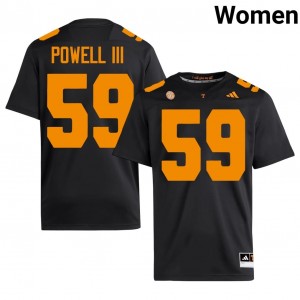 Black Charlie Powell III #59 Volunteers Jersey | Women High School Football Limited Swen 90805155