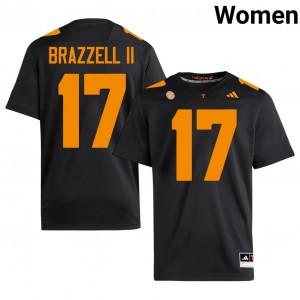 Chris Brazzell II #17 Tennessee Volunteers Jersey | Gameday Black College Football Women Stitch 78143277