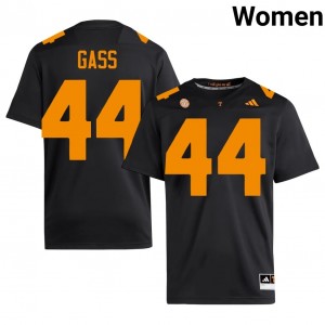#44 Christian Gass UT Volunteers Black Jersey | Elite Swen Women Player Football Gear 15894626