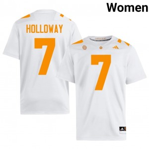 Officially Licensed Condredge Holloway #7 Tennessee White Jersey | Women University Football Stitched Fan Gear 17880143