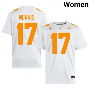 Officially Licensed Daune Morris #17 Tennessee White Jersey | Women University Football Stitched Fan Gear 61806274